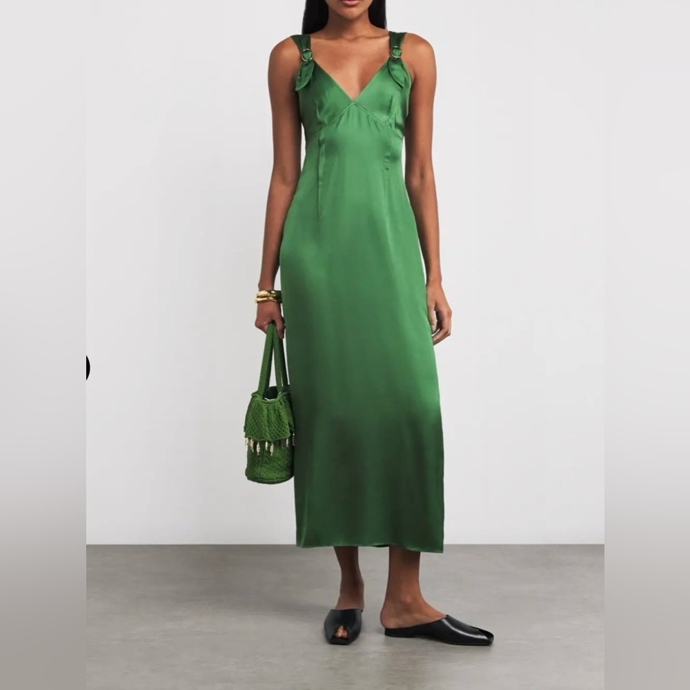 Sandro Cecile Buckle-Strap Midi Dress / Size 36